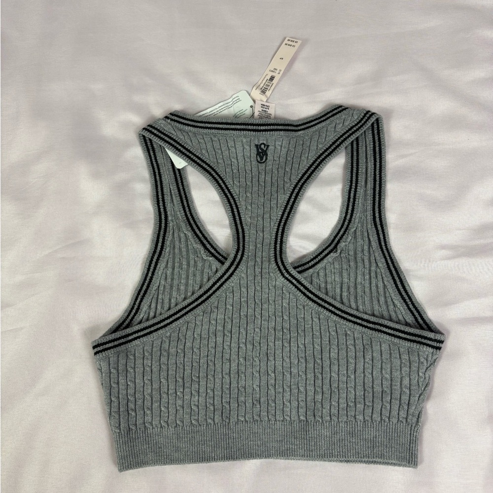 Cove Gray Ribbed Crop Top - Picture 7 of 8
